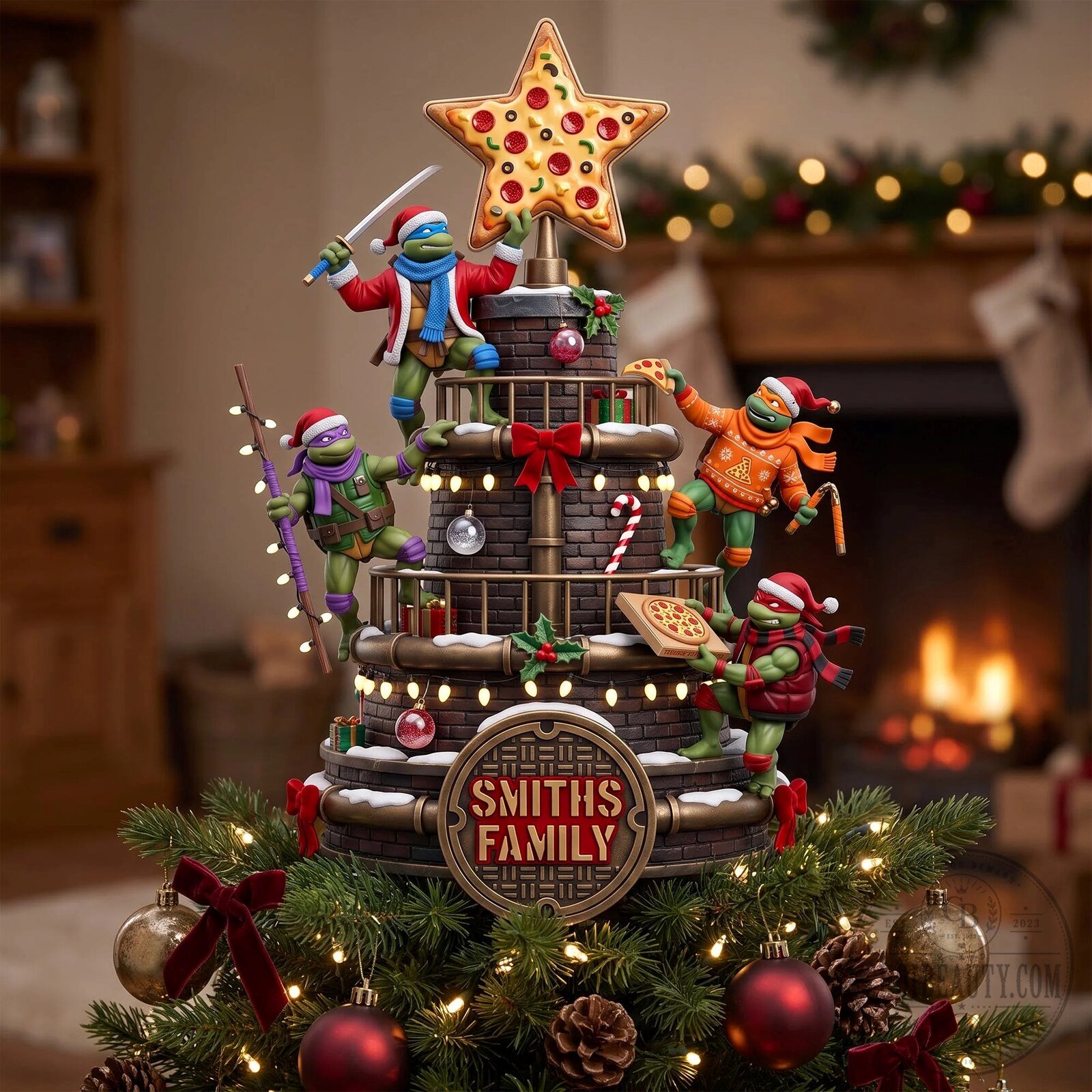 Teenage Mutant Ninja Turtles Christmas Tree Topper with Personalized Family Name 10 Teenage Mutant Ninja Turtles Christmas Tree Topper with Personalized Family Name