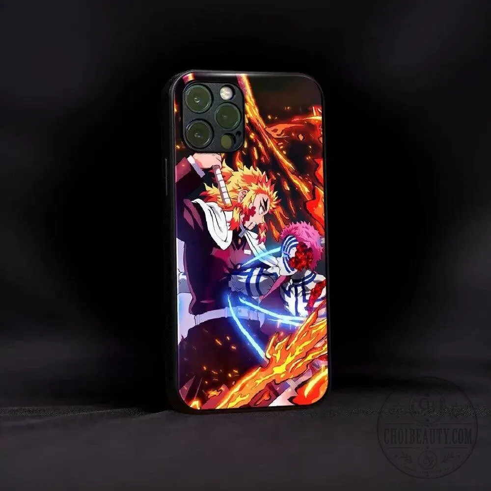Demon Slayer Rengoku Versus Akaza Anime Phone Case