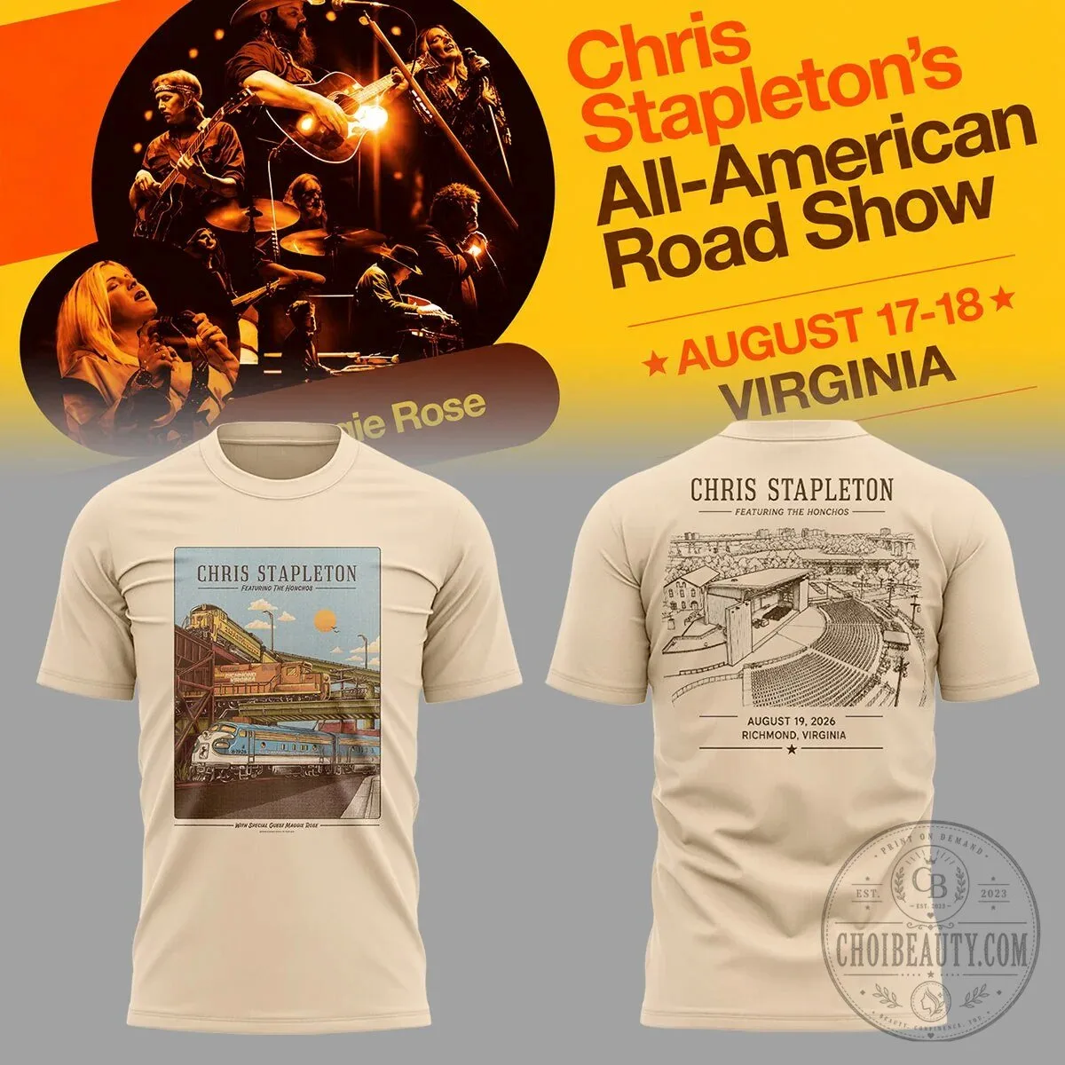 Chris Stapleton's All-American Road Show 2026 Richmond Virginia T-Shirt