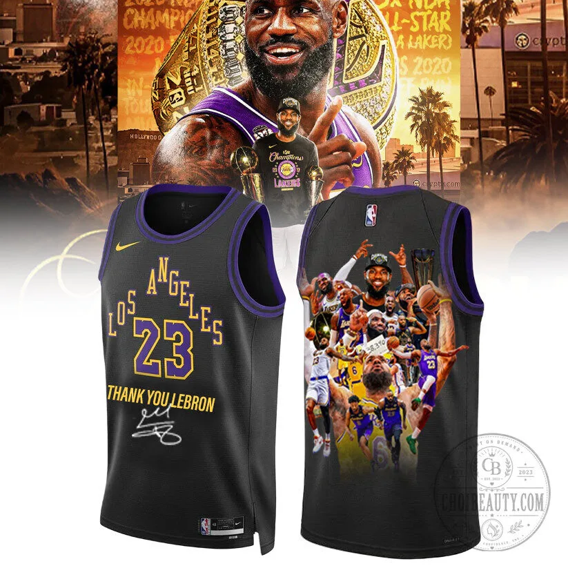 Thank You, LeBron James Basketball Jersey - LA Lakers Limited Edition