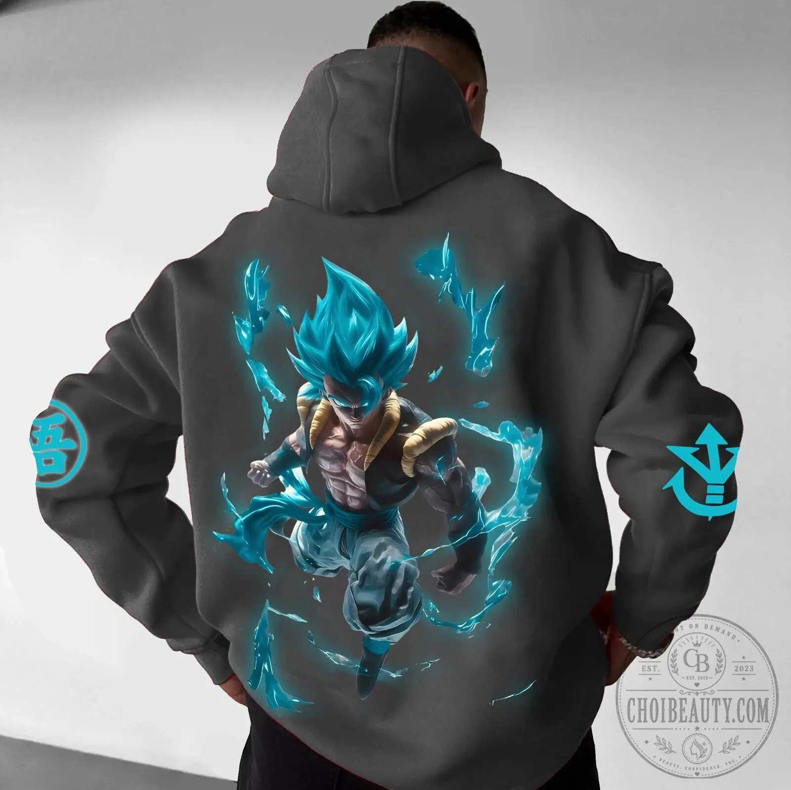 Dragon Ball Z Super Saiyan Gogeta Blue Form Anime Graphic Hoodie