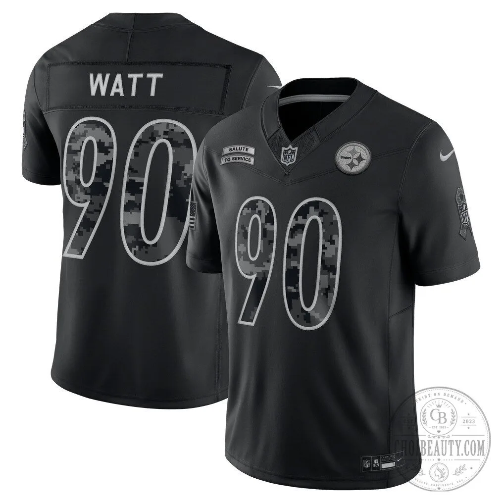Pittsburgh Steelers T.J. Watt Salute To Service Football Jersey 5 Pittsburgh Steelers T.J. Watt Salute To Service Football Jersey