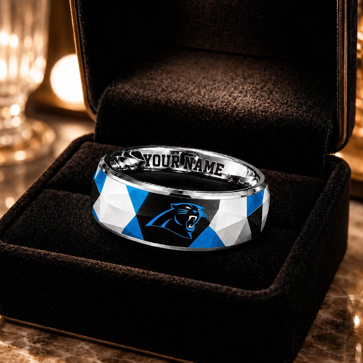Carolina Panthers National Football League Custom Name Ring