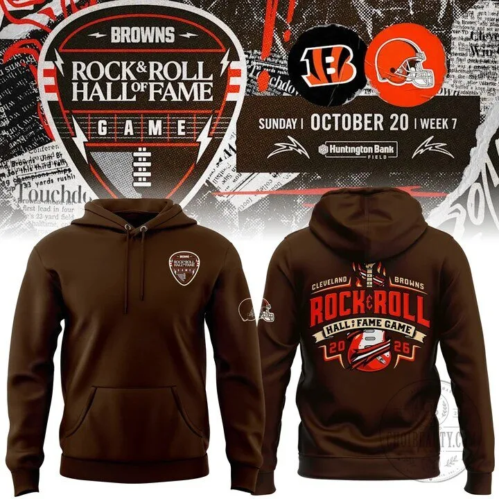 Cleveland Browns Rock And Roll Hall Of Fame Game 2026 Hoodie