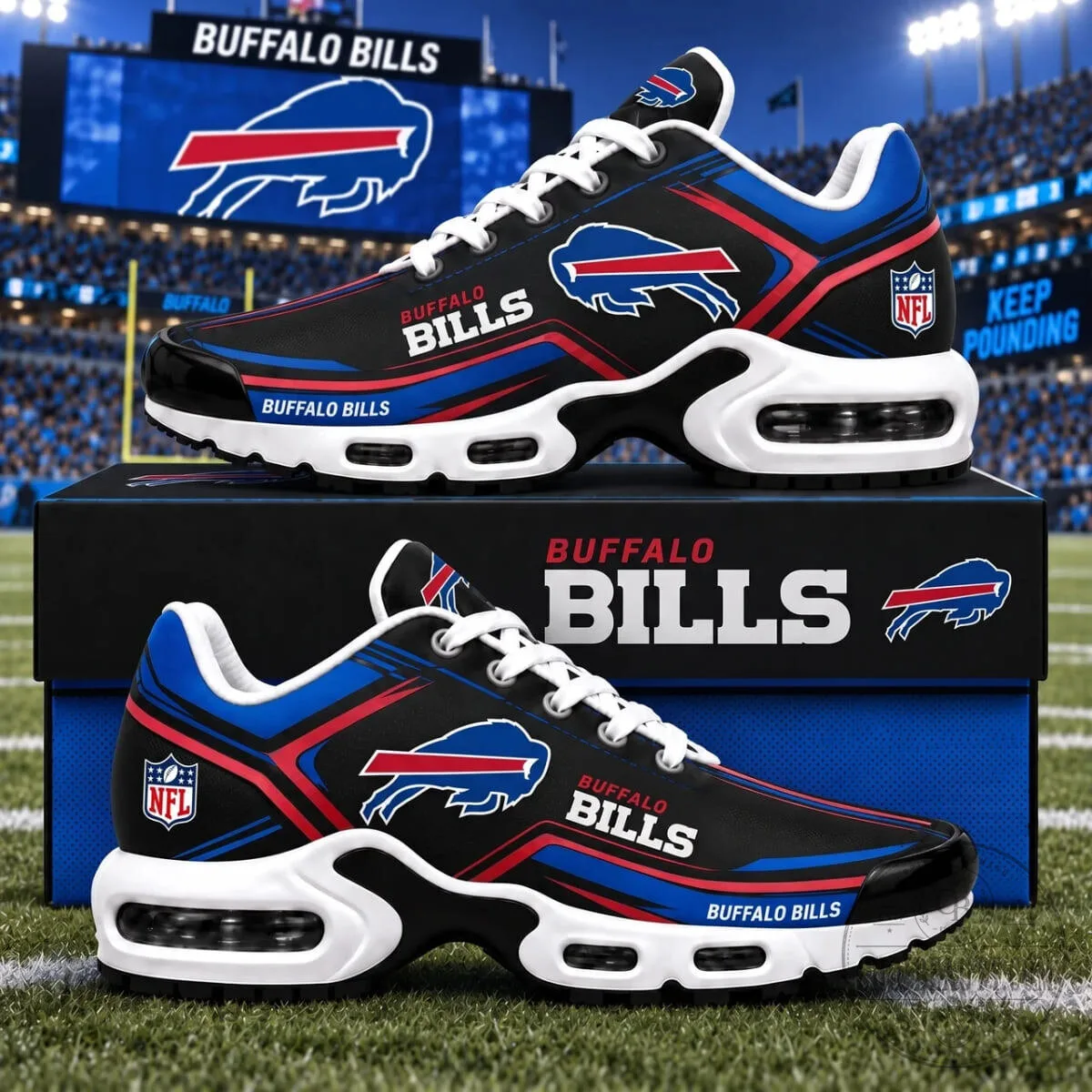 Buffalo Bills NFL Team Logo Athletic Sports Sneakers