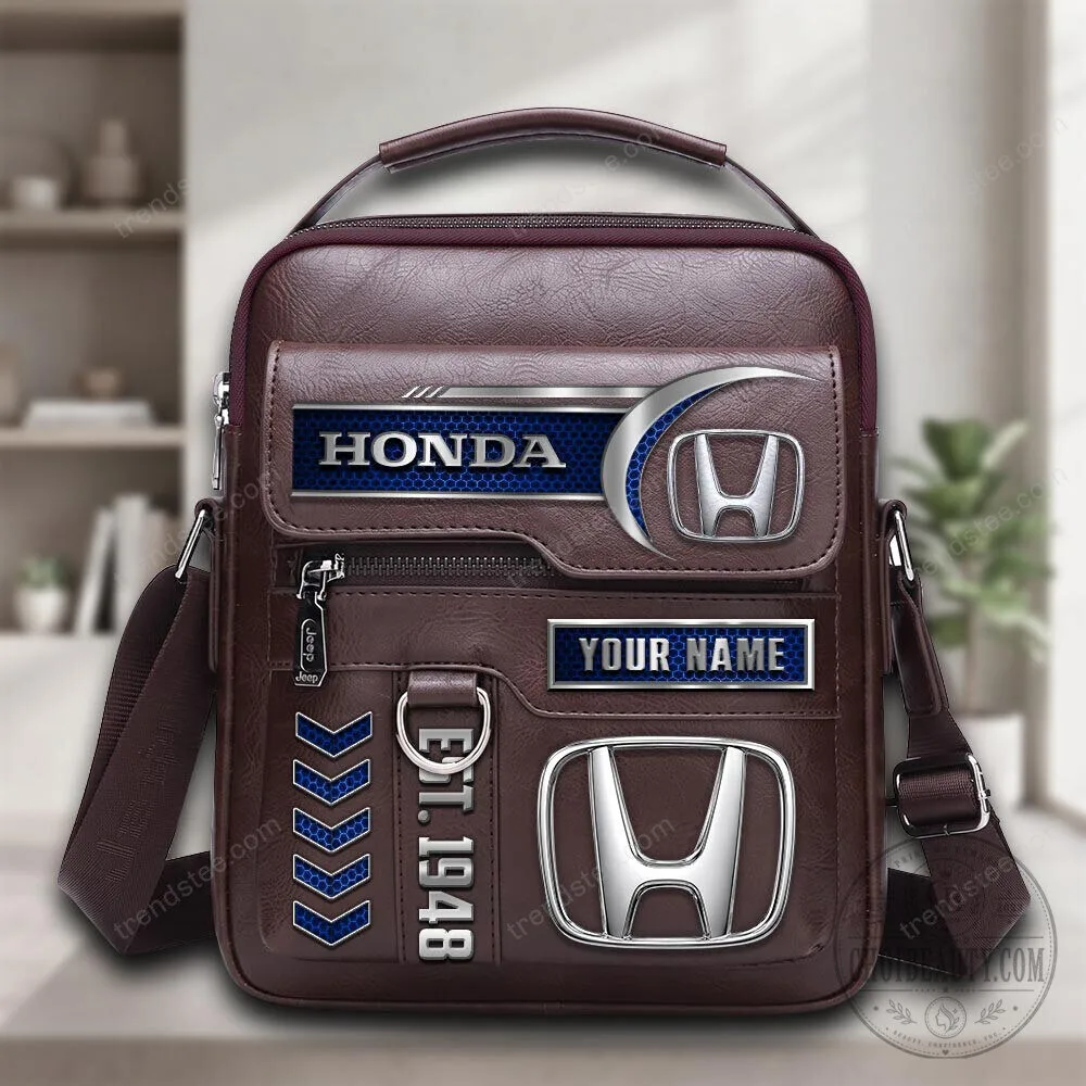 Honda Motor Company Personalized Leather Crossbody Bag