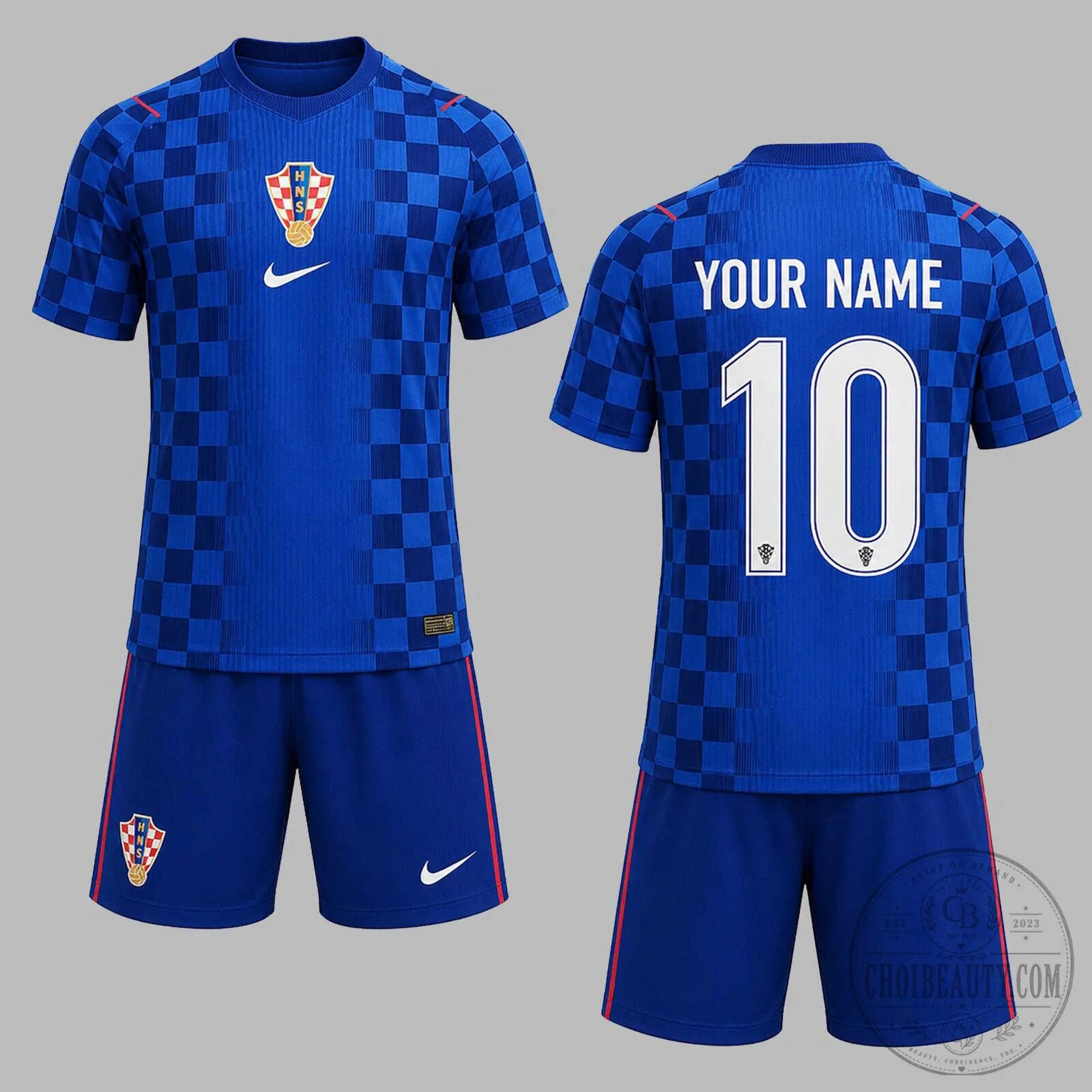 Croatia National Football Team Away Kit Jersey and Shorts Set