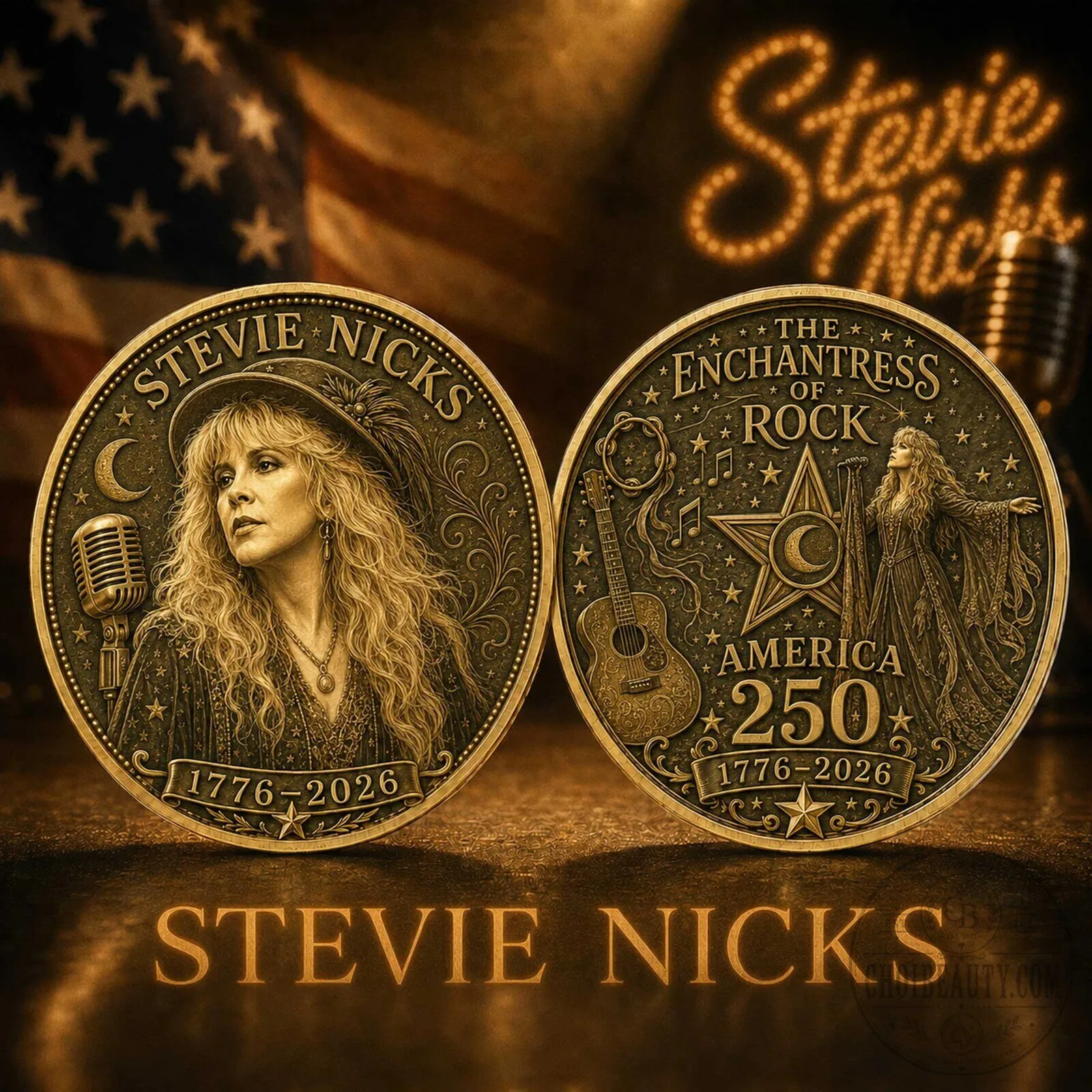 250th Anniversary Commemorative Coin for Stevie Nicks, The Enchantress of Rock America