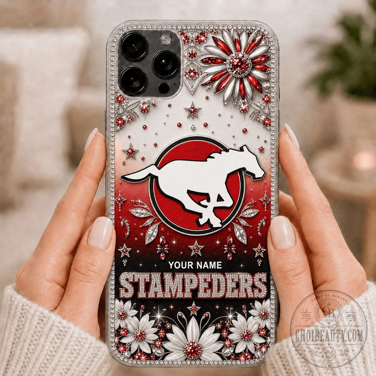 Calgary Stampeders Football Team Custom Name Bling Phone Case 5 Calgary Stampeders Football Team Custom Name Bling Phone Case