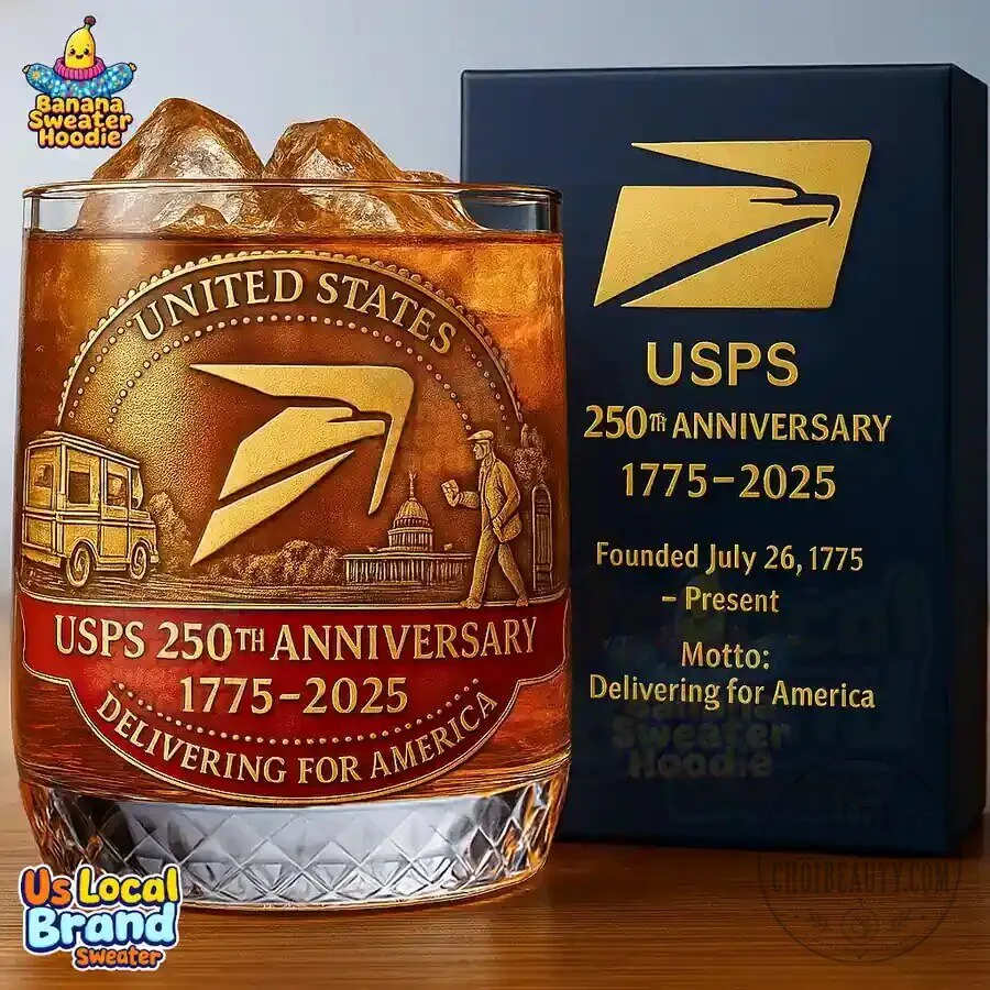 United States Postal Service 250th Anniversary Delivering for America Drinking Glass
