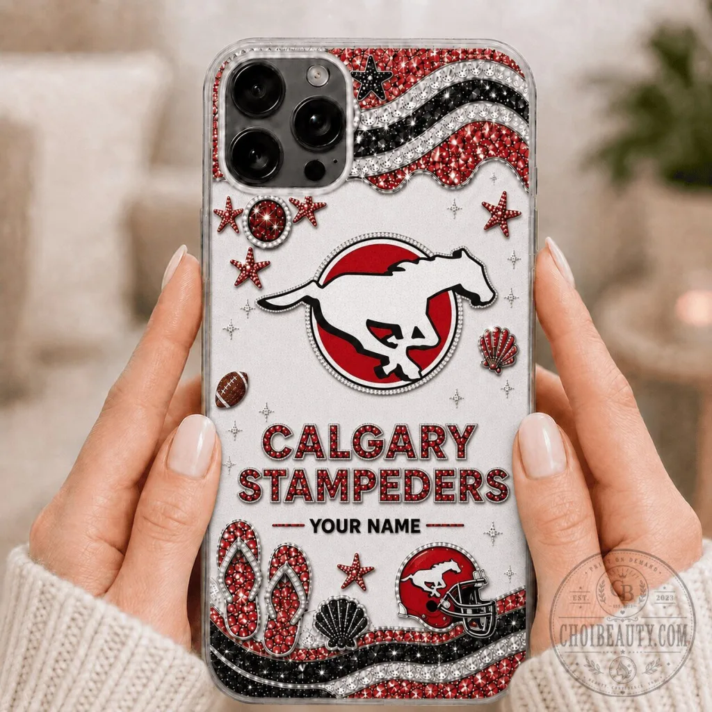 Calgary Stampeders Football Team Custom Name Glitter Phone Case Calgary Stampeders Football Team Custom Name Glitter Phone Case