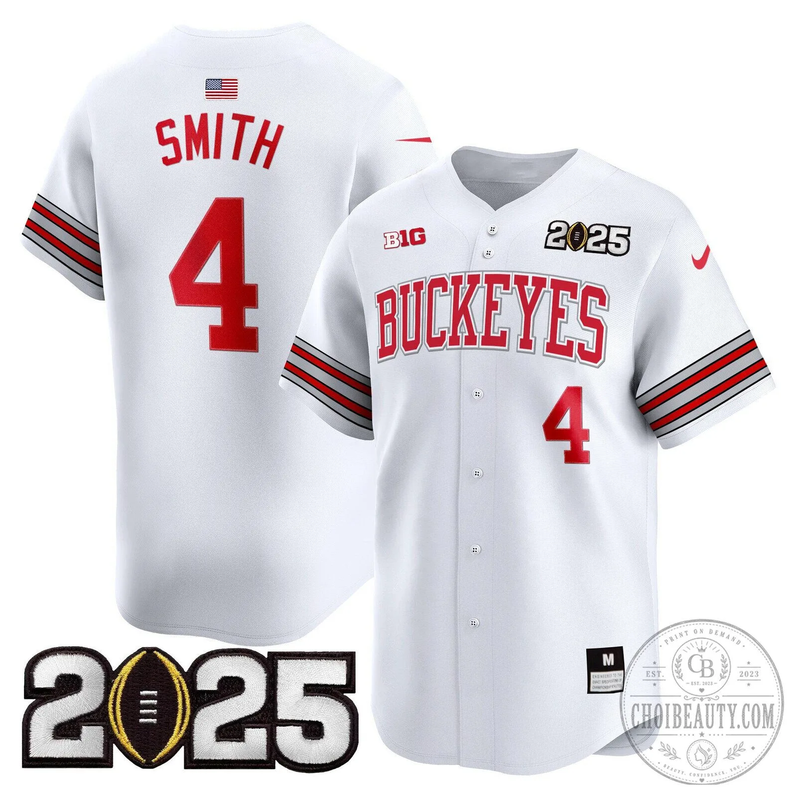 Ohio State Buckeyes 2025 College Football Playoff Final Baseball Jersey