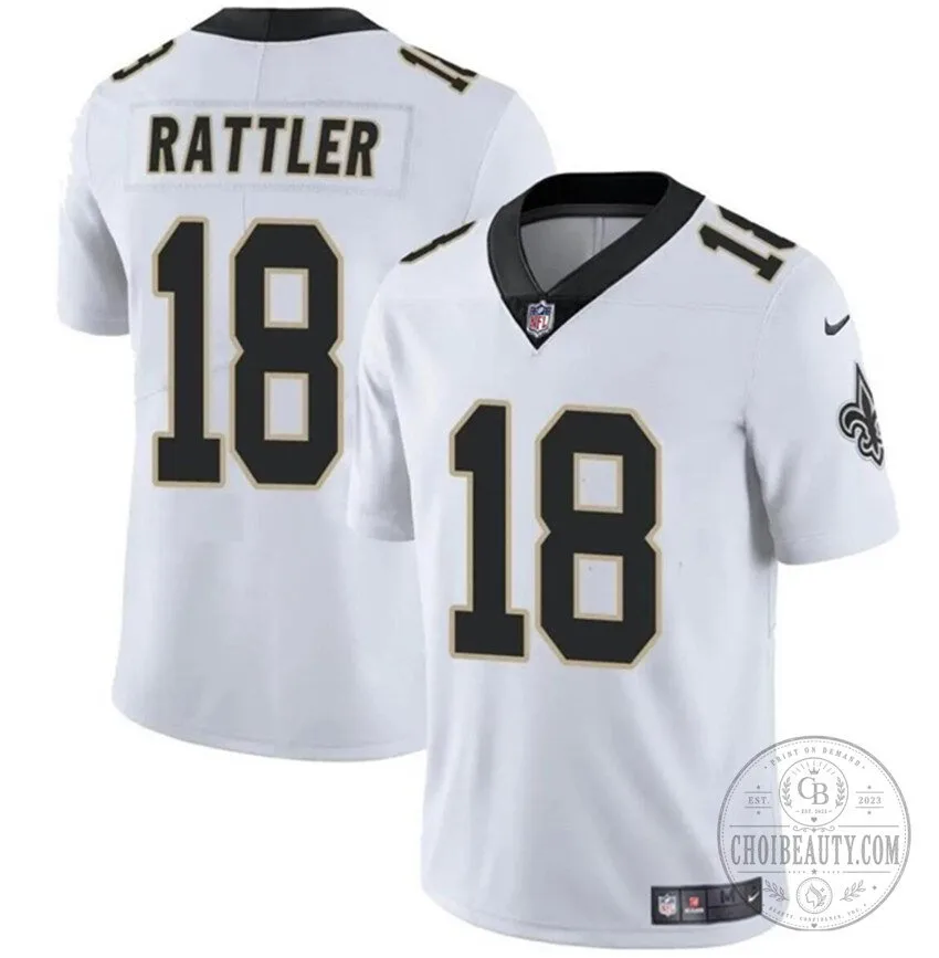 New Orleans Saints Spencer Rattler Vapor Limited Stitched Football Jersey 5 New Orleans Saints Spencer Rattler Vapor Limited Stitched Football Jersey