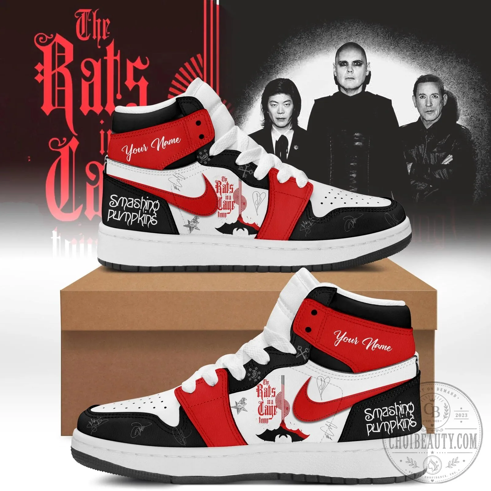 The Smashing Pumpkins The Rats In A Cage Tour Custom High-Top Sneakers