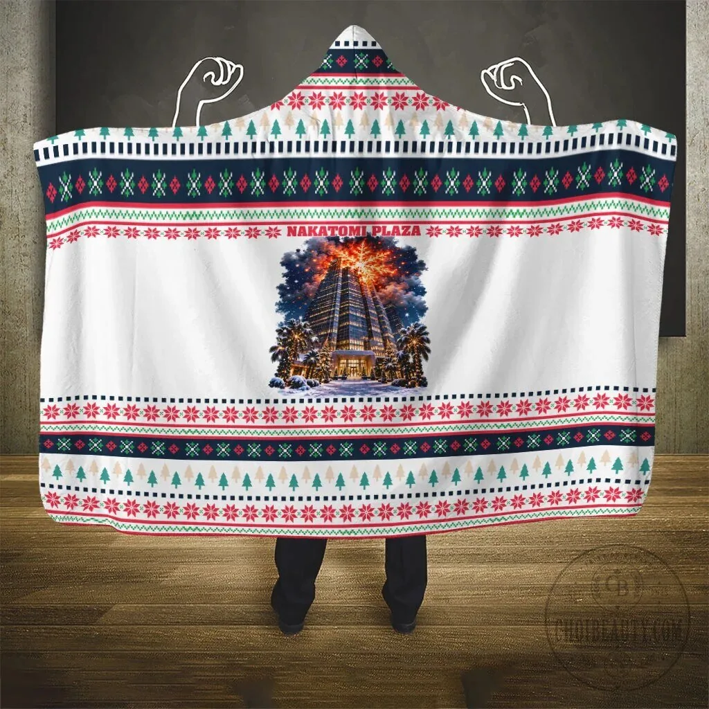 Nakatomi Plaza Christmas Explosion Holiday Hooded Blanket 10 Nakatomi Plaza Christmas Explosion Holiday Hooded Blanket