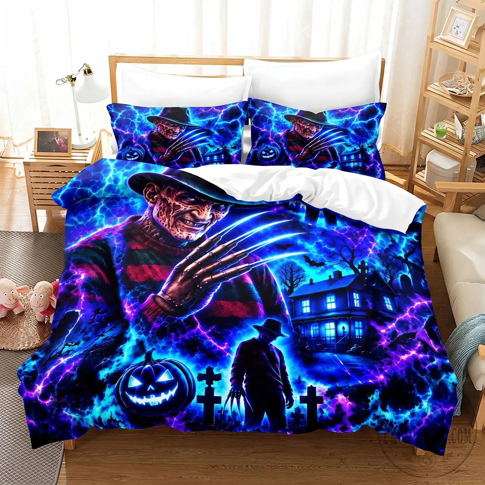 Freddy Krueger Halloween Horror Movie Character Bedding Set Quilt