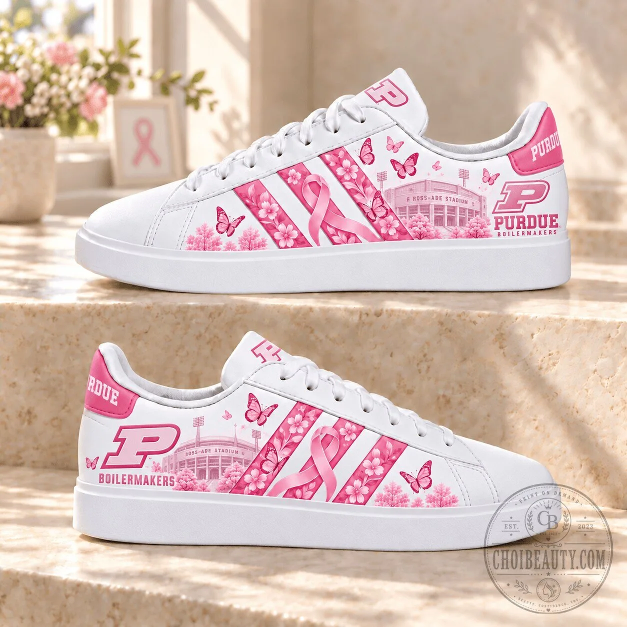 Purdue Boilermakers Breast Cancer Awareness Pink Ribbon Sneakers 5 Purdue Boilermakers Breast Cancer Awareness Pink Ribbon Sneakers