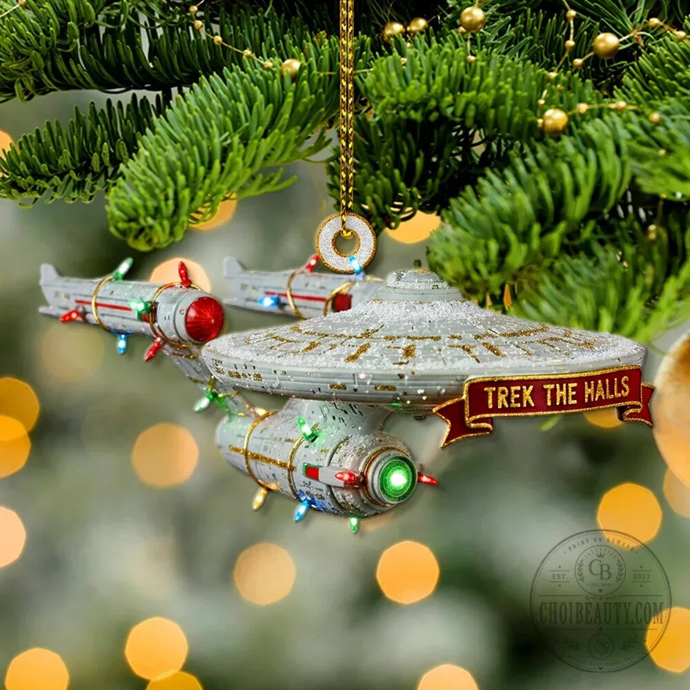 Star Trek Enterprise NCC-1701 Spaceship Christmas Tree Ornament