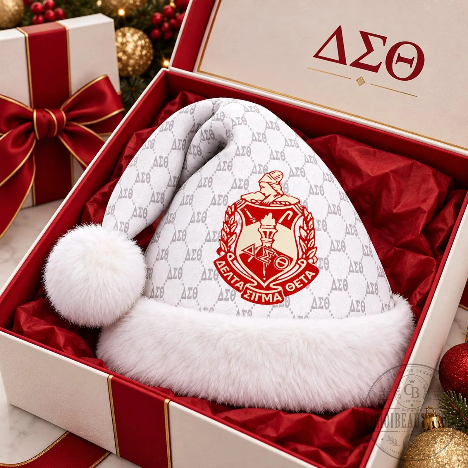 Christmas Santa Hat for Delta Sigma Theta Sorority Members 8 Christmas Santa Hat for Delta Sigma Theta Sorority Members