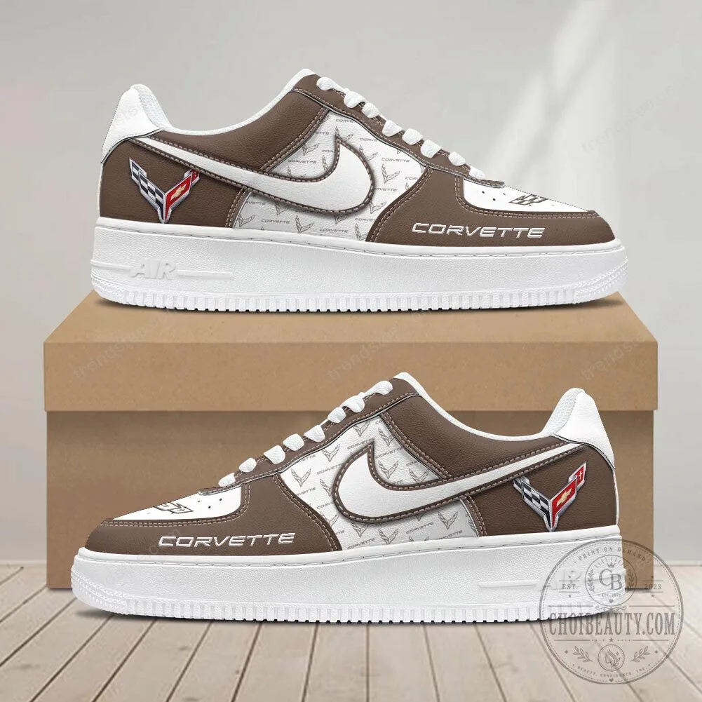 Corvette Blue and White Patterned Sports Sneakers Shoes 21 Corvette Blue and White Patterned Sports Sneakers Shoes