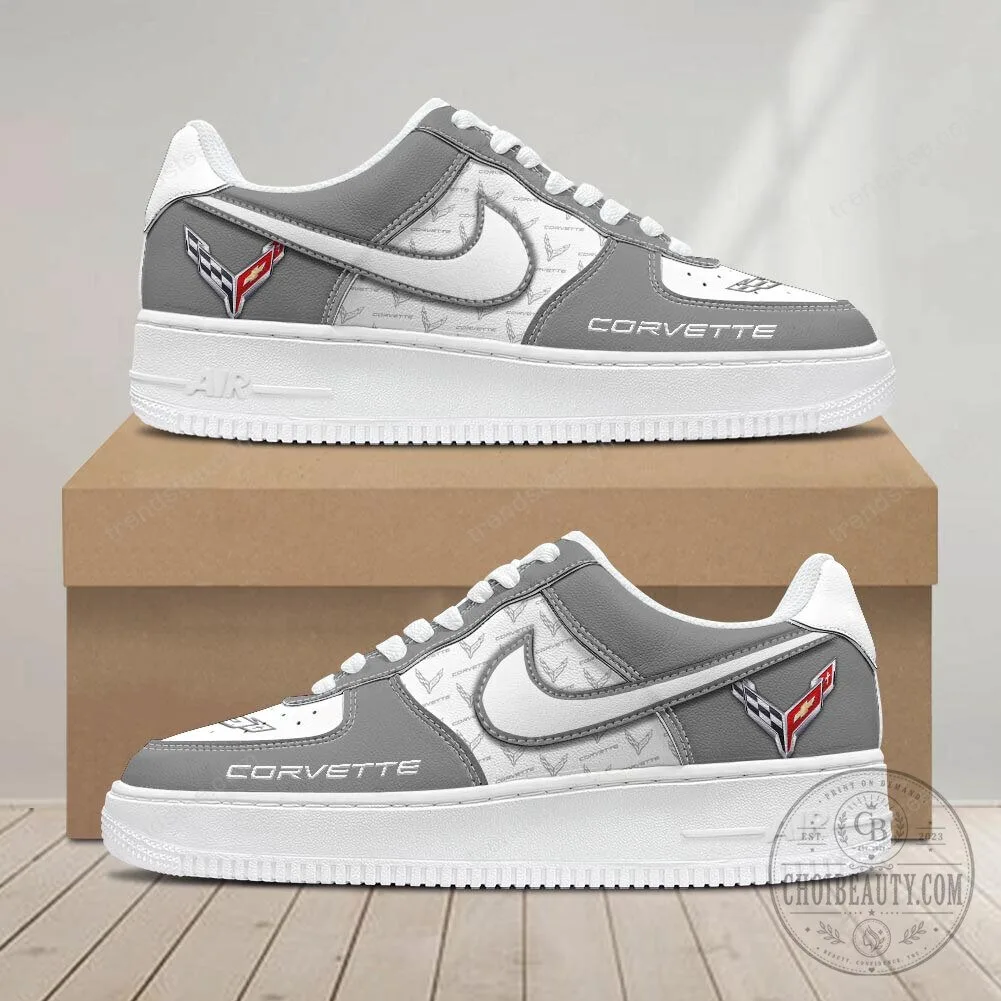 Corvette Blue and White Patterned Sports Sneakers Shoes 25 Corvette Blue and White Patterned Sports Sneakers Shoes