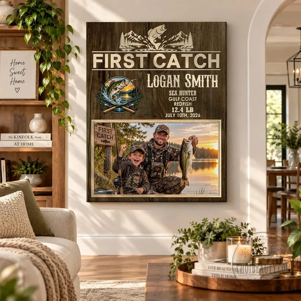 Personalized First Catch Fishing Photo Canvas Wall Art 8 Personalized First Catch Fishing Photo Canvas Wall Art