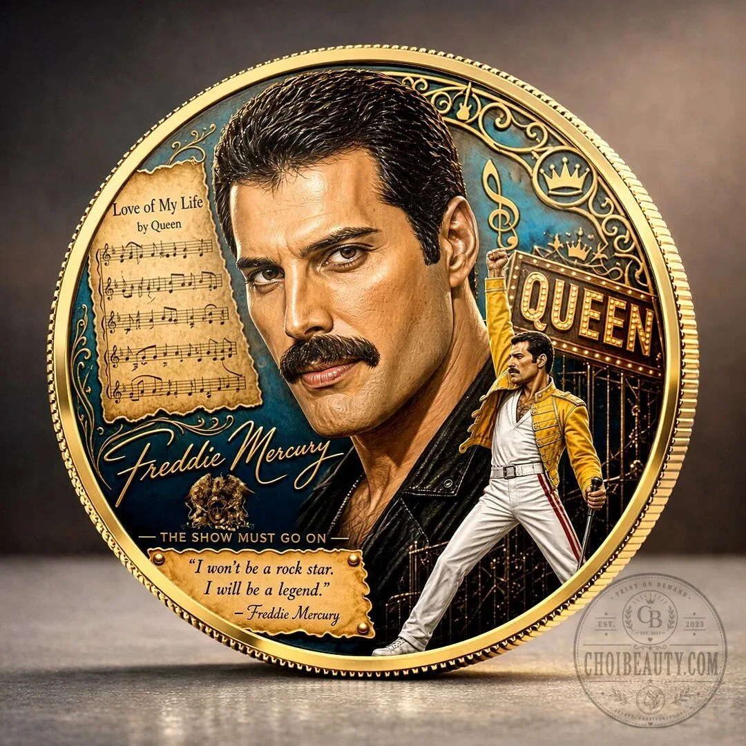 Freddie Mercury Queen Band Love of My Life Song Lyrics Commemorative Coin