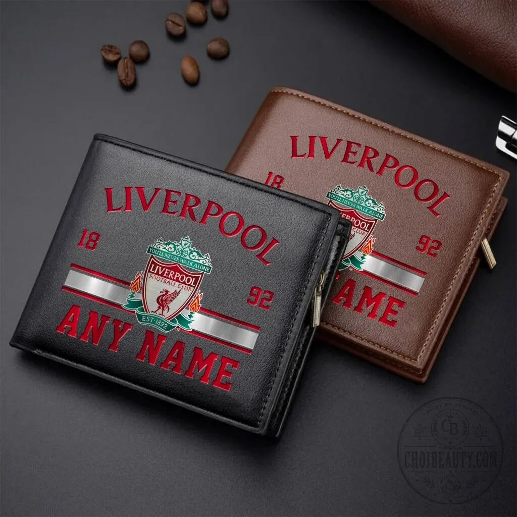 Liverpool Football Club Personalized Name Leather Wallet