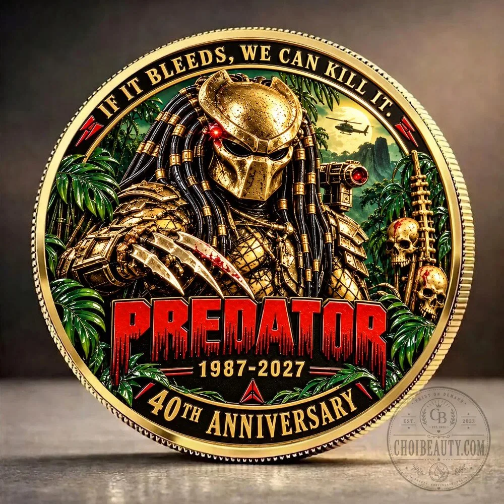 Predator 40th Anniversary Commemorative Coin Collectible Movie Memorabilia Gift
