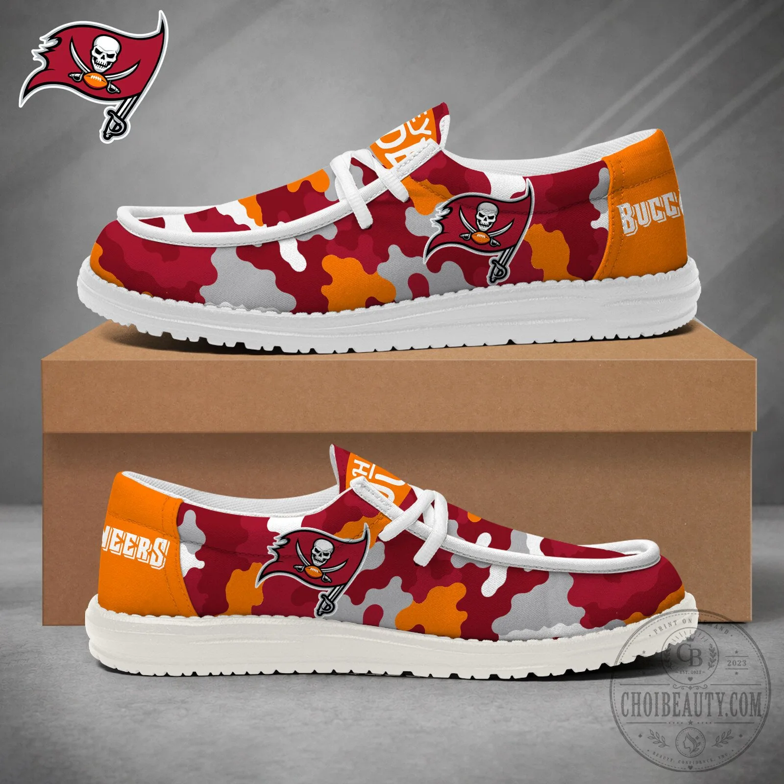 Tampa Bay Buccaneers NFL Football Team Camouflage Pattern Loafer Shoes 2 Tampa Bay Buccaneers NFL Football Team Camouflage Pattern Loafer Shoes