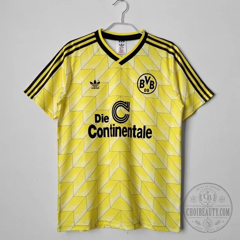 Borussia Dortmund 1988 Home Retro Football Jersey