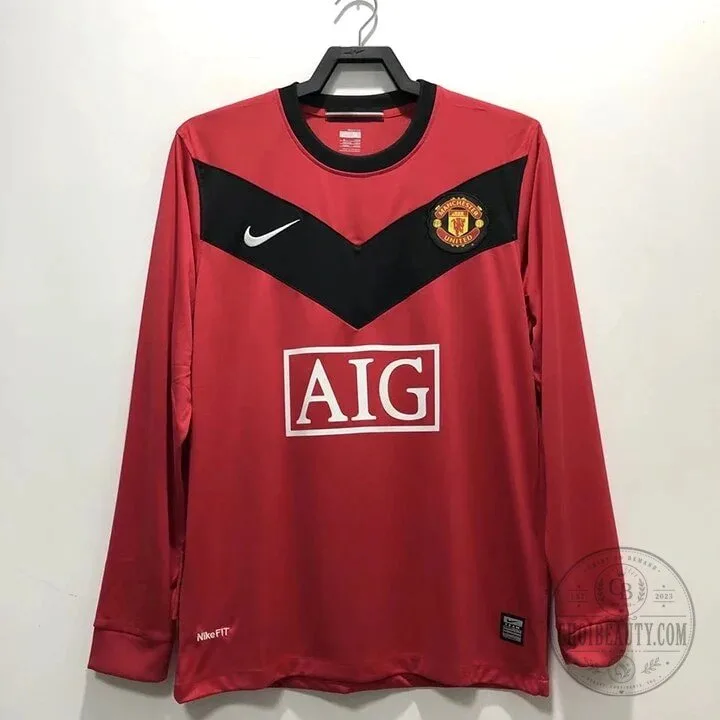 Manchester United 2010 Home Retro Long Sleeve Football Jersey