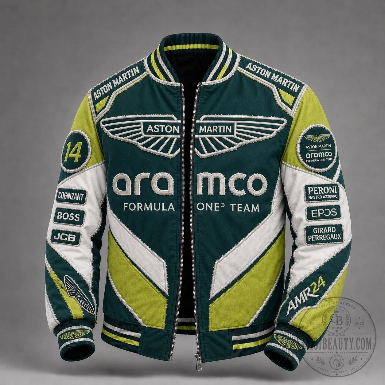 Aston Martin Aramco Formula One Team Racing Bomber Jacket