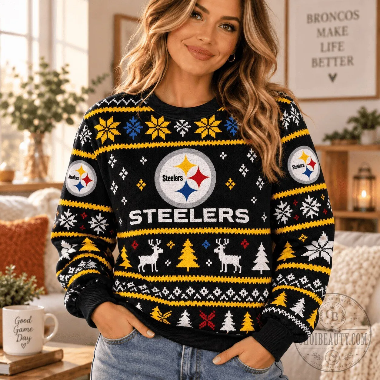 Pittsburgh Steelers Ugly Christmas Sweater for Football Fans