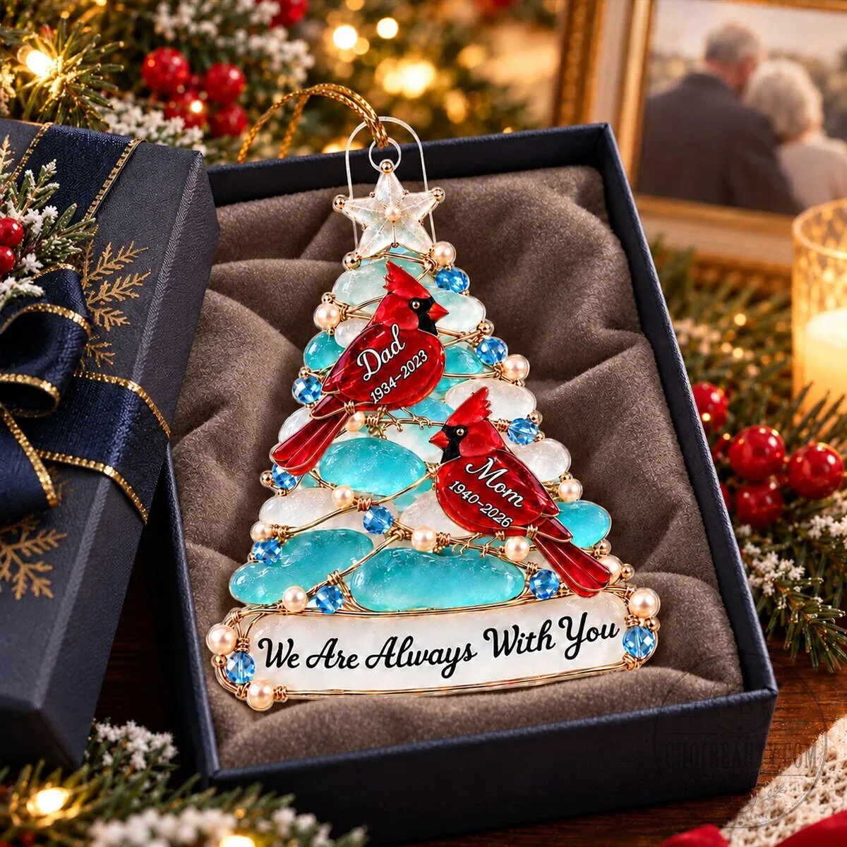 Personalized Cardinal Memorial Christmas Tree Ornament Always With You 16 Personalized Cardinal Memorial Christmas Tree Ornament Always With You