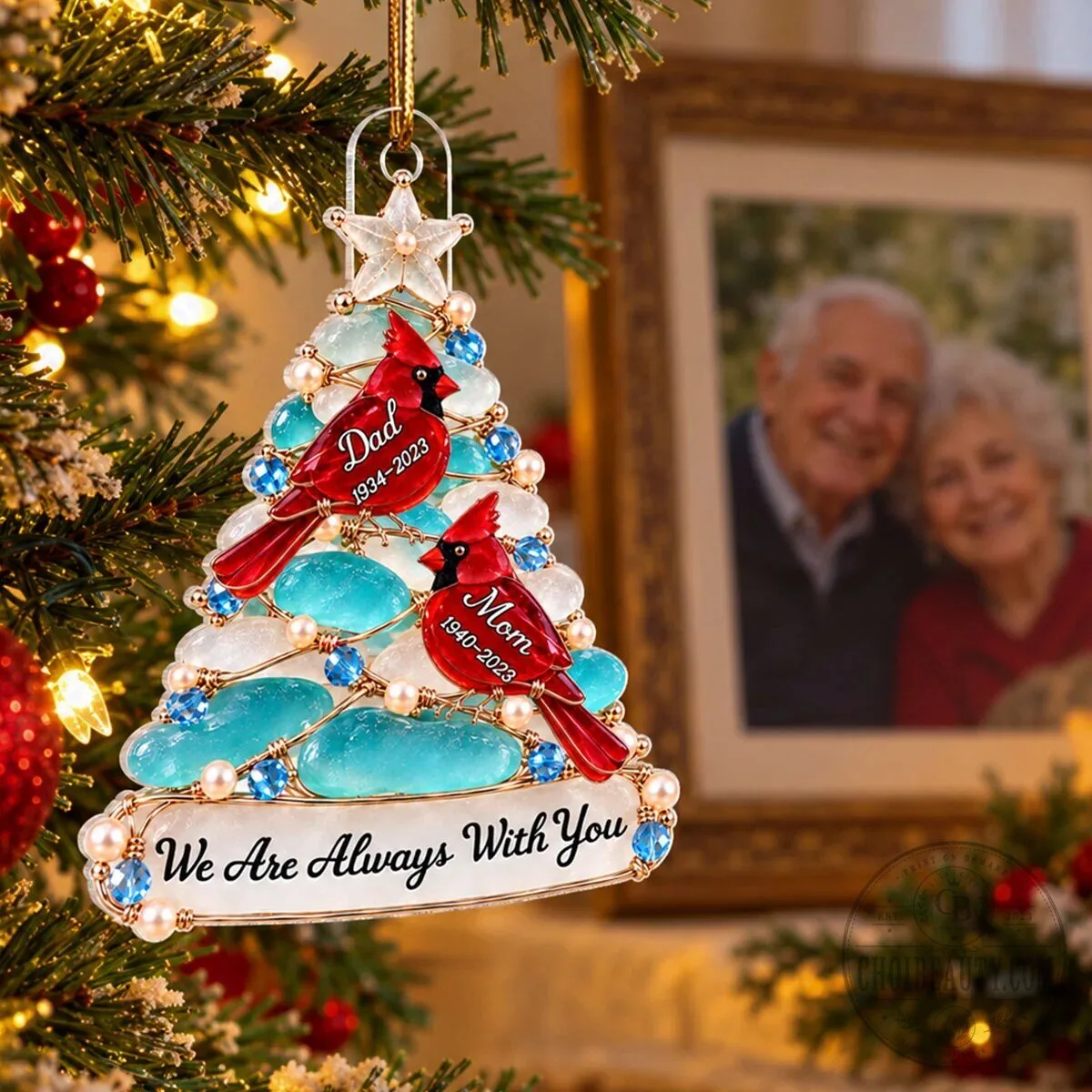 Personalized Cardinal Memorial Christmas Tree Ornament Always With You 17 Personalized Cardinal Memorial Christmas Tree Ornament Always With You