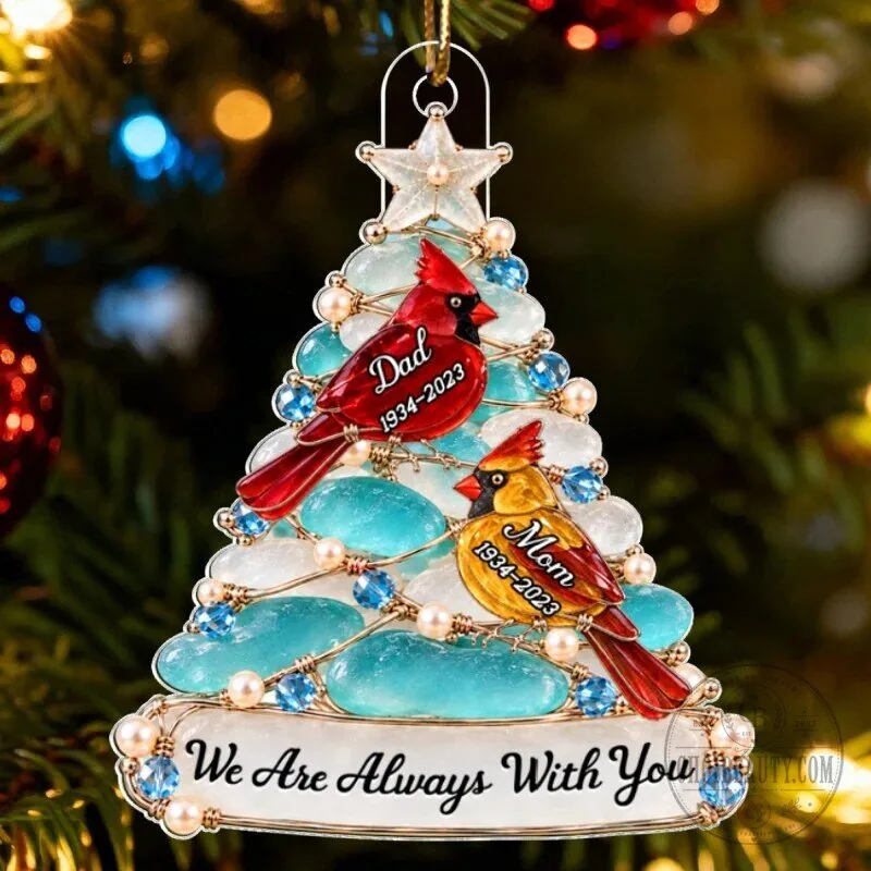 Personalized Cardinal Memorial Christmas Tree Ornament Always With You 19 Personalized Cardinal Memorial Christmas Tree Ornament Always With You