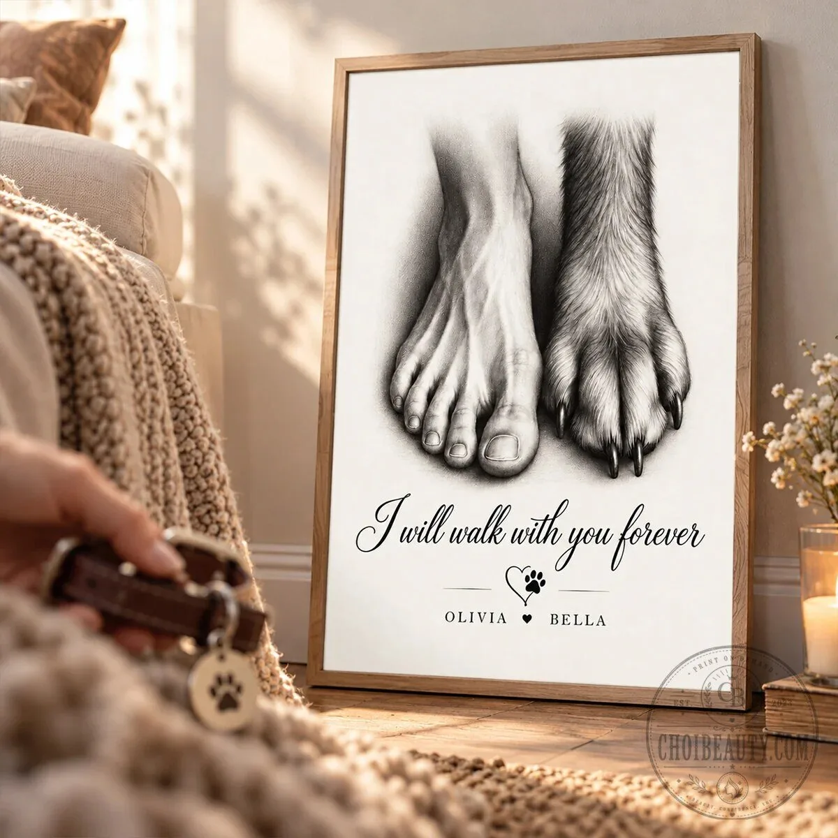 Personalized Pet Memorial I Will Walk With You Forever Dog Cat Sympathy Poster 16 Personalized Pet Memorial I Will Walk With You Forever Dog Cat Sympathy Poster