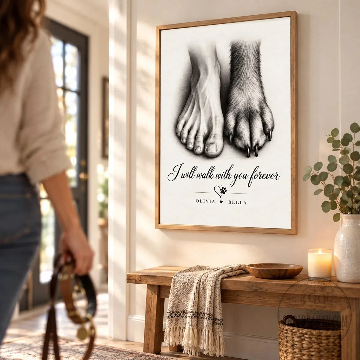 Personalized Pet Memorial I Will Walk With You Forever Dog Cat Sympathy Poster 17 Personalized Pet Memorial I Will Walk With You Forever Dog Cat Sympathy Poster