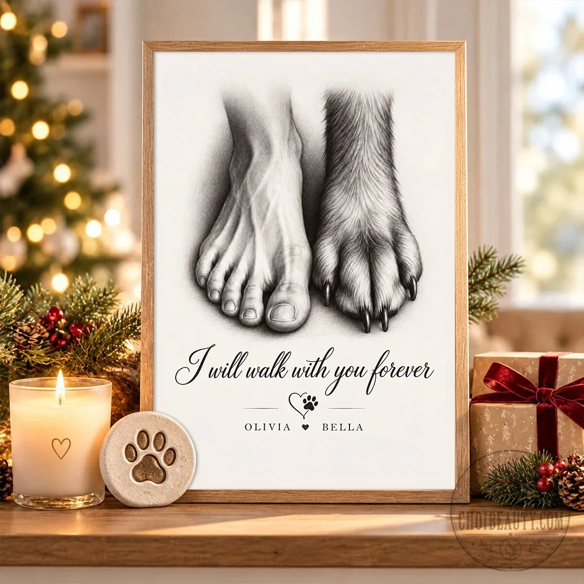 Personalized Pet Memorial I Will Walk With You Forever Dog Cat Sympathy Poster 18 Personalized Pet Memorial I Will Walk With You Forever Dog Cat Sympathy Poster