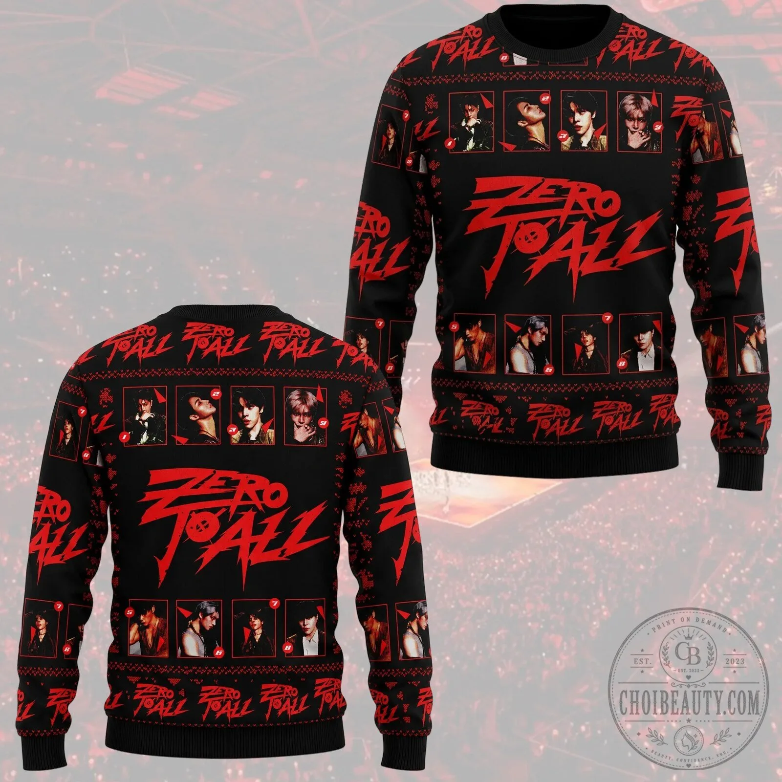 ATEEZ Zero To All World Tour Christmas Holiday Ugly Sweater