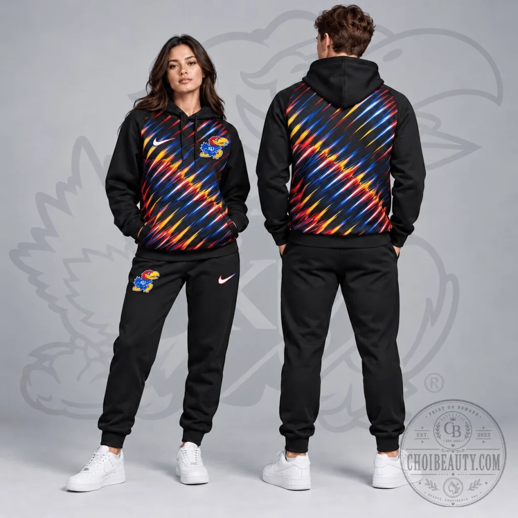 Kansas Jayhawks Velocity Streak Pullover Hoodie for Men and Women Kansas Jayhawks Velocity Streak Pullover Hoodie for Men and Women