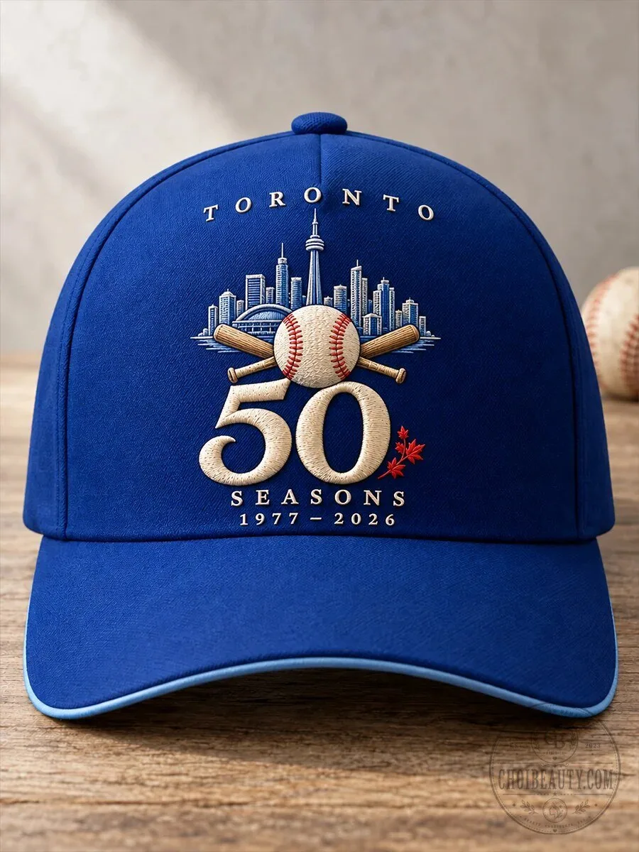 Toronto Blue Jays 50 Seasons 1977-2026 Baseball Lover Cap Hat 1 Toronto Blue Jays 50 Seasons 1977-2026 Baseball Lover Cap Hat