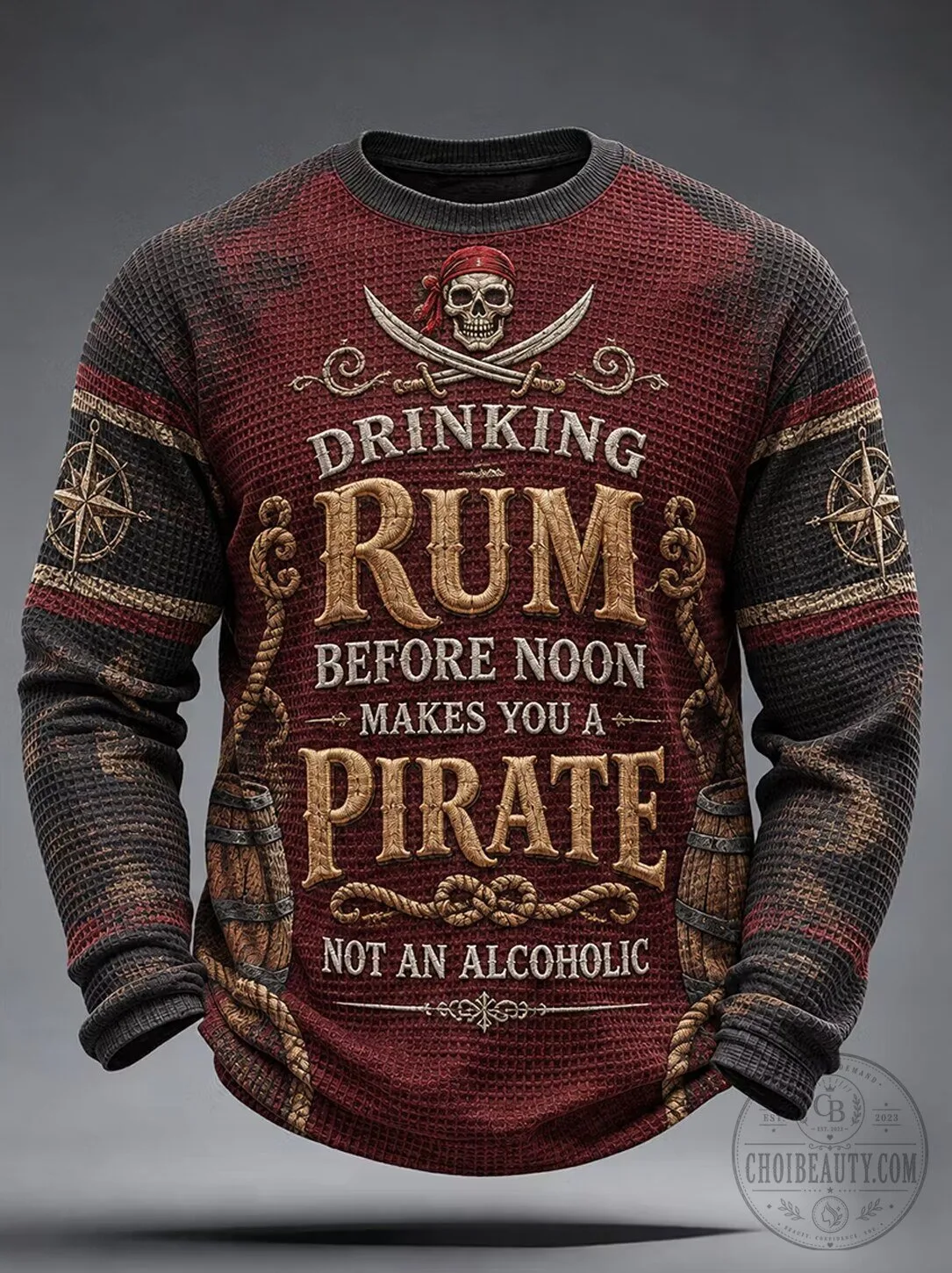 Drinking Rum Before Noon Makes You a Pirate Funny Skull Sweatshirt 5 Drinking Rum Before Noon Makes You a Pirate Funny Skull Sweatshirt