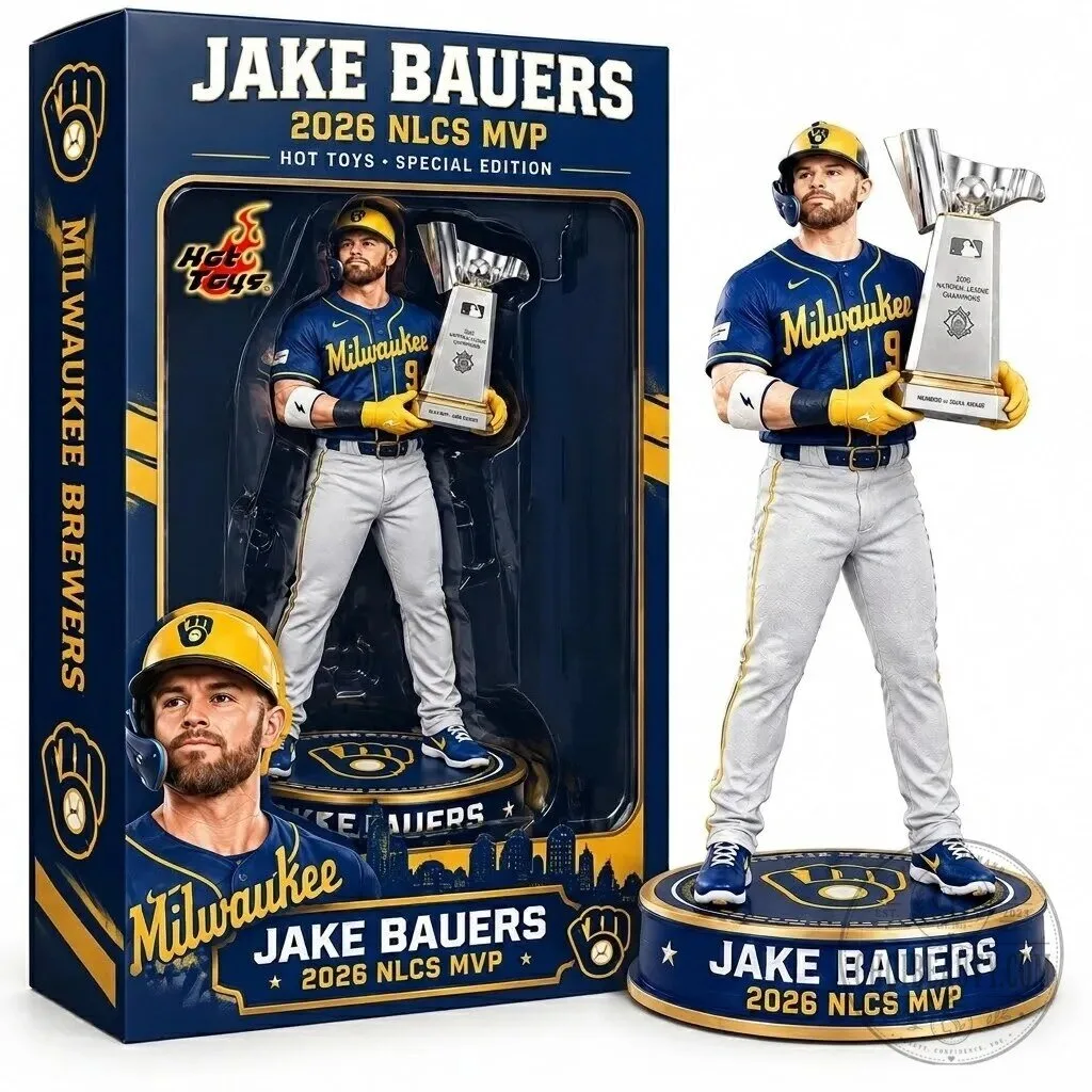 Jake Bauers Milwaukee Brewers 2026 NLCS MVP Collectible Baseball Figurine