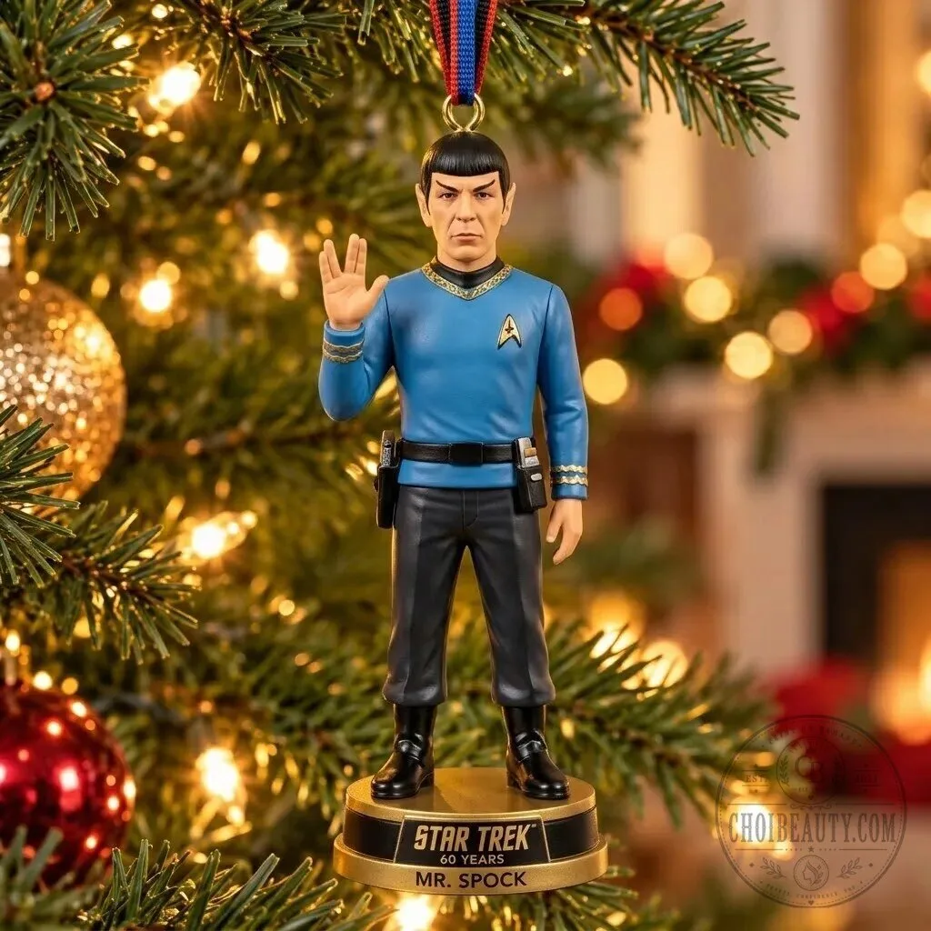 Star Trek Mr Spock 60th Anniversary Christmas Tree Holiday Ornament