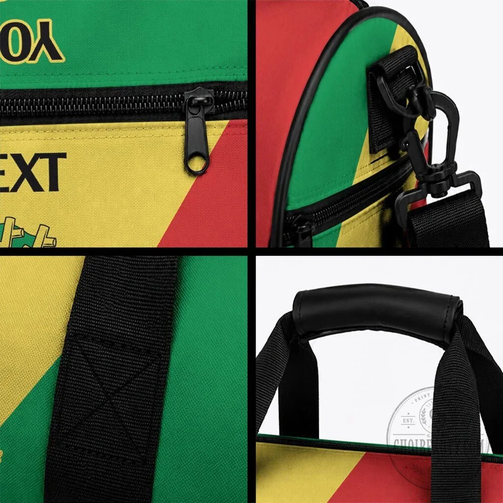 Republic of the Congo Flag Personalized Duffle Bag with Custom Text 8 Republic of the Congo Flag Personalized Duffle Bag with Custom Text