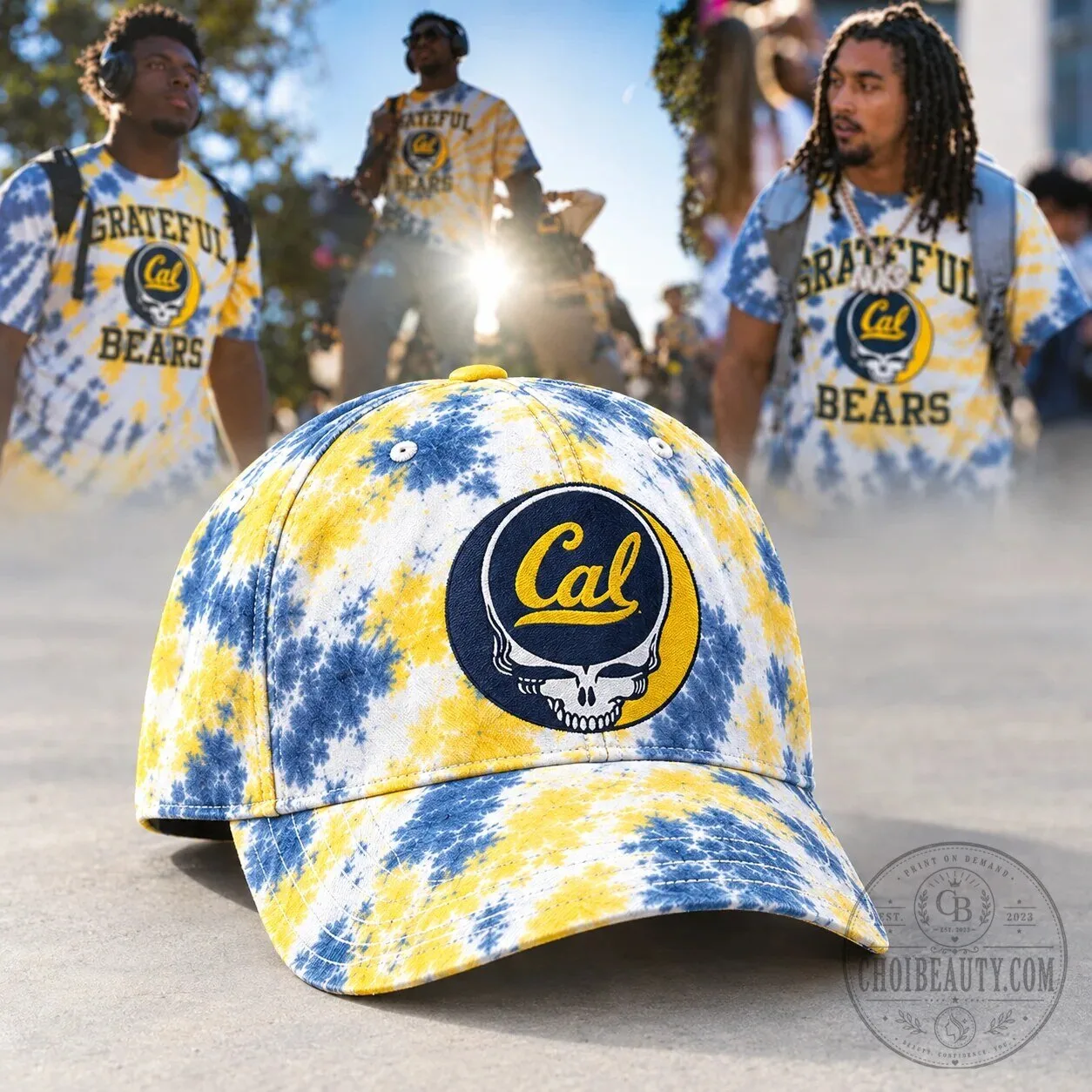 Grateful Dead California Golden Bears Tie-Dye T-Shirt 5 Grateful Dead California Golden Bears Tie-Dye T-Shirt