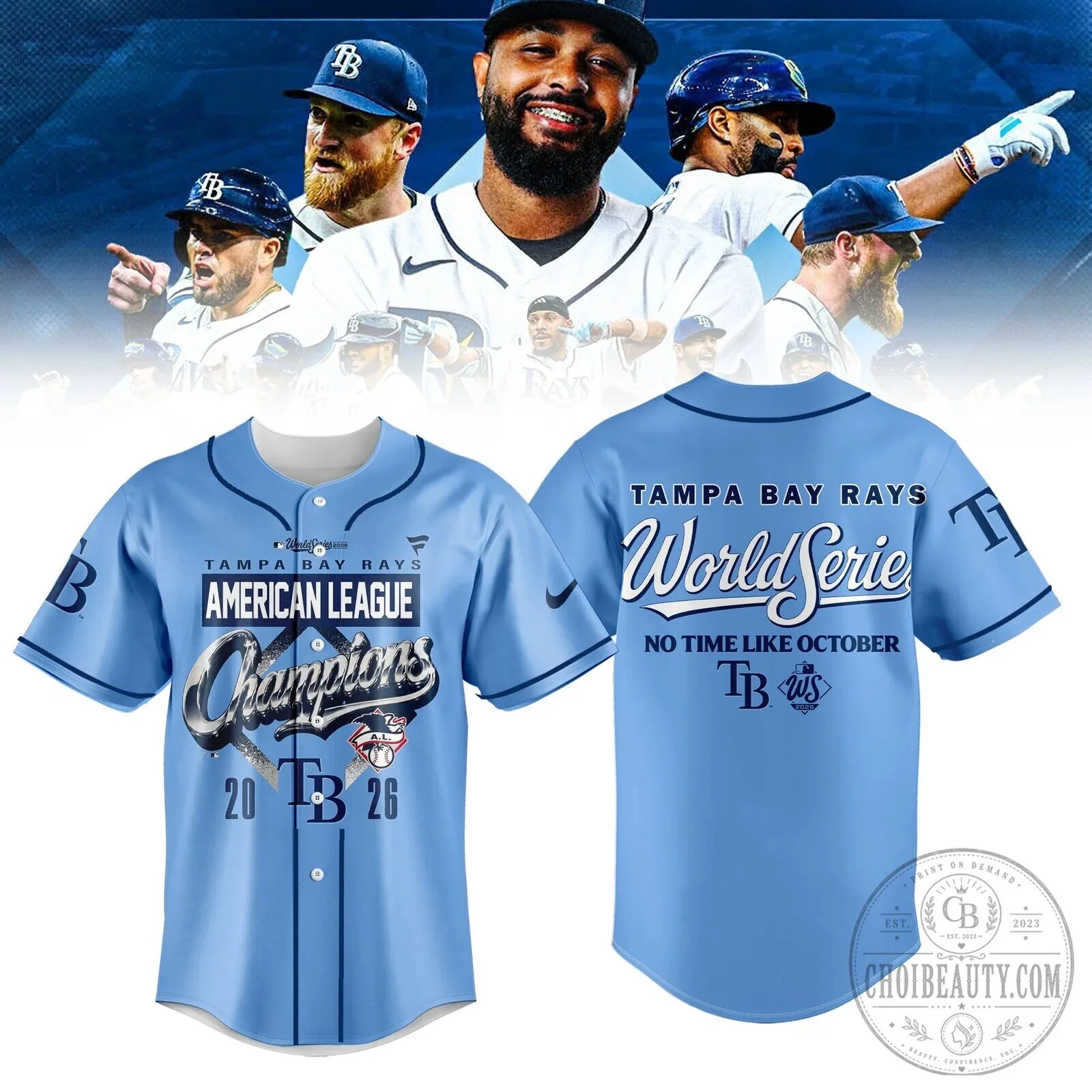 2026 American League Champions Baseball Jersey - Tampa Bay Rays
