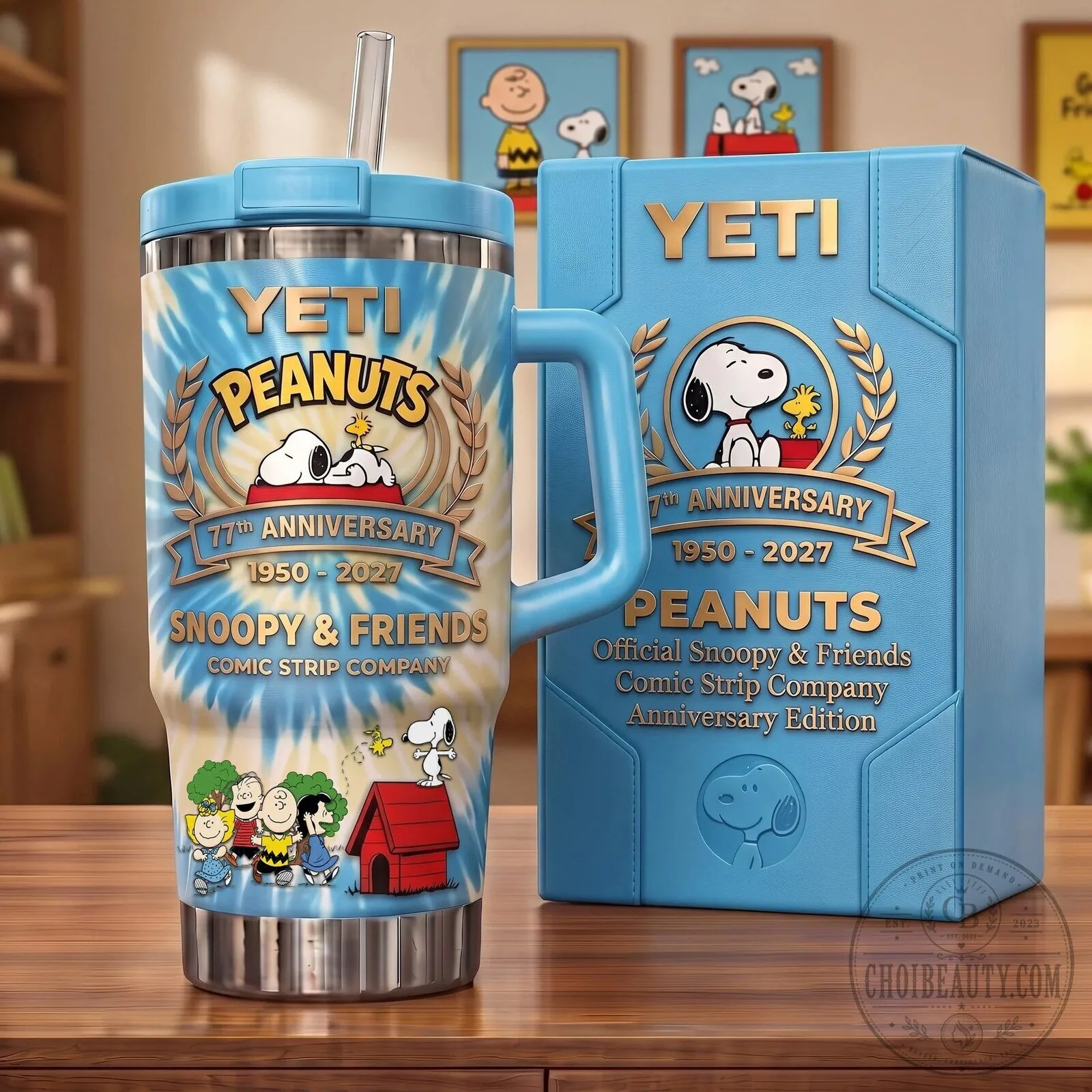 Snoopy Peanuts 77th Anniversary Comic Strip Company Insulated Tumbler